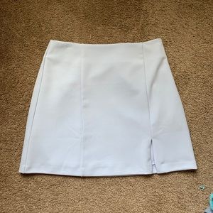 light blue skirt